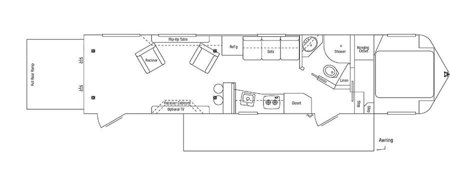 Sundowner Pro-Grade 3986 OM floor plan