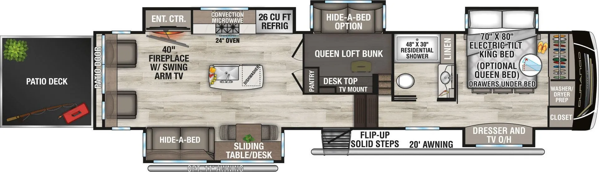 K-Z Durango Gold G382MBF floor plan