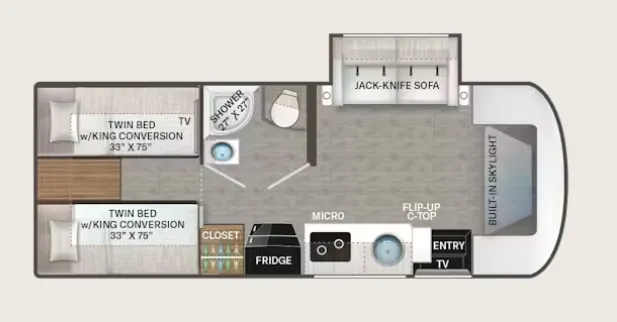 Thor Motor Coach Freedom Elite Transit 24KE floor plan