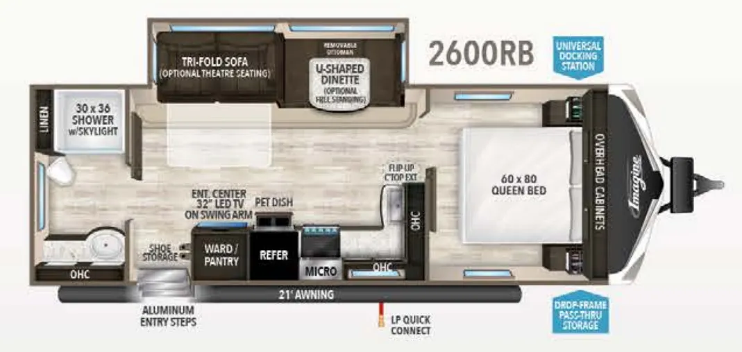 Grand Design Imagine 2600RB floor plan