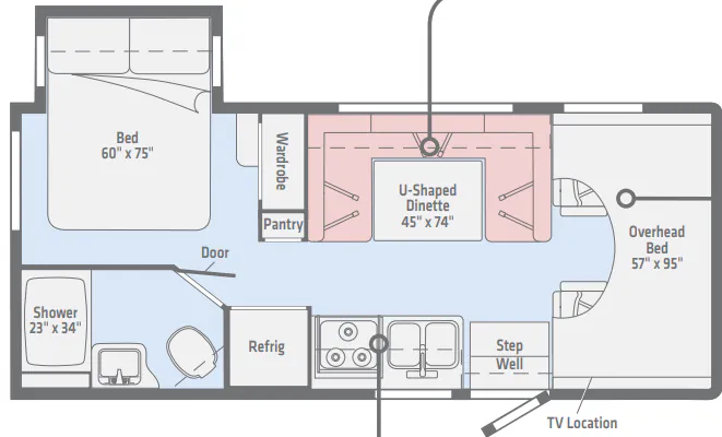 Winnebago Spirit 22M floor plan