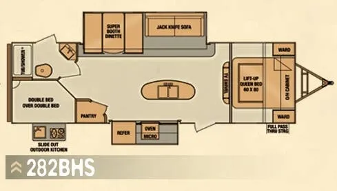 Cruiser RV Shadow Cruiser 282BHS floor plan