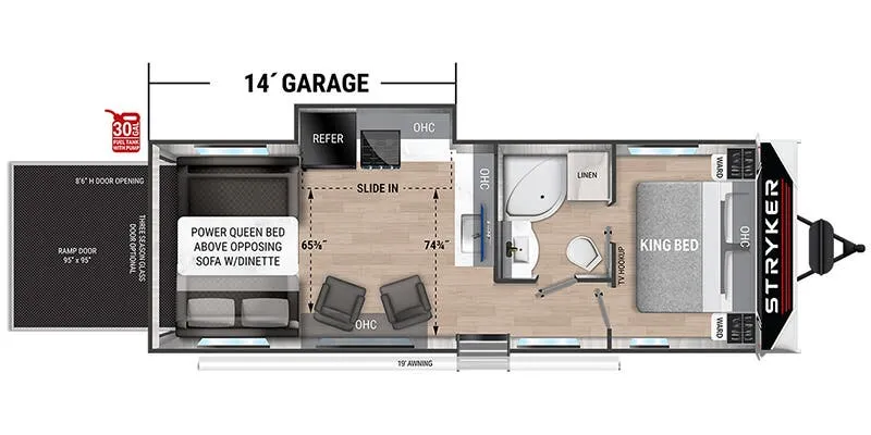 2025 Cruiser RV Stryker ST-2614 floor plan