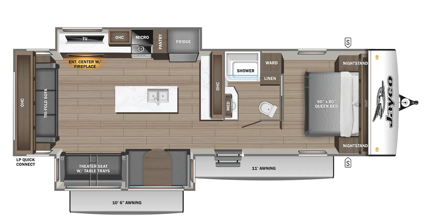 2026 Jayco Jay Feather 32RL - Floor plan