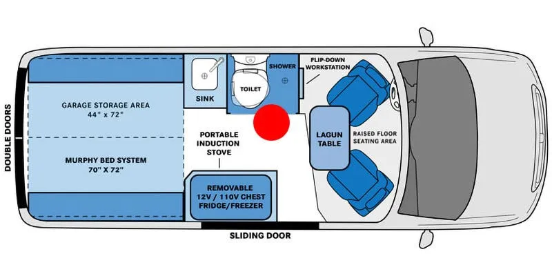 Pleasure-Way REKON 4x4 4x4 floor plan