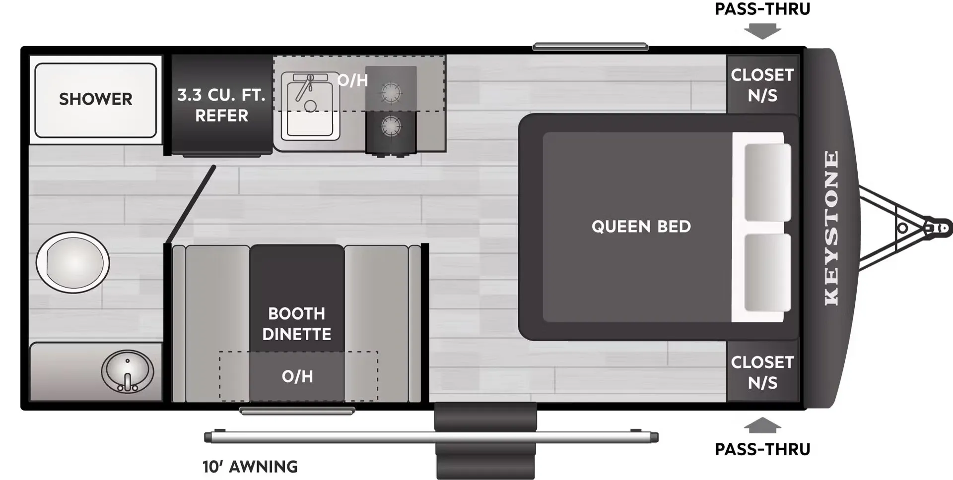 Keystone Springdale Mini 1700FQ floor plan