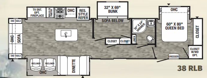 Palomino Puma 38RLB floor plan