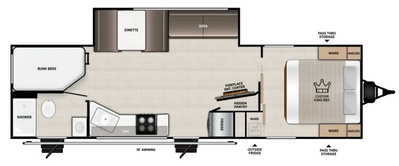Forest River Salem 26DBHD floor plan