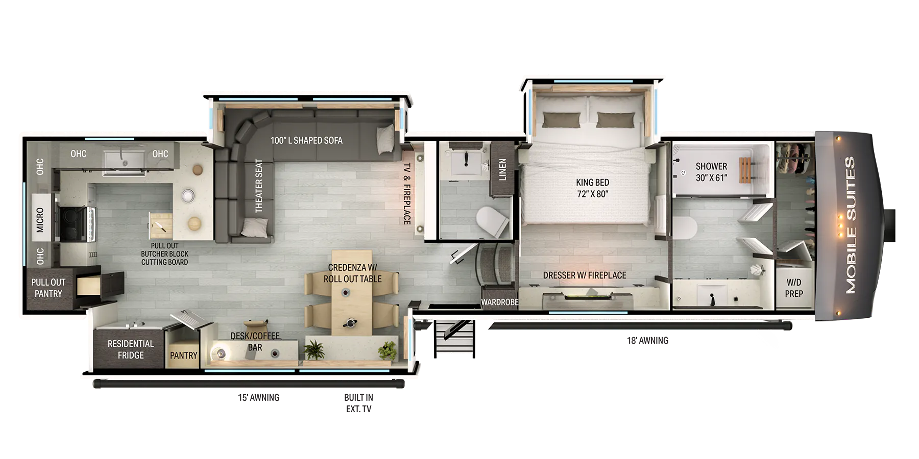 DRV Mobile Suites 39RKTS floor plan