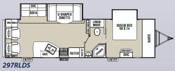Coachmen Freedom Express 297RLDS floor plan