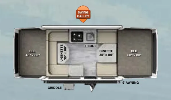 Forest River Rockwood Freedom 1980 floor plan
