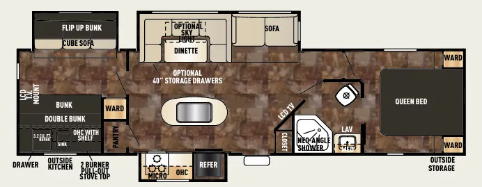 2016 Forest River Cherokee 304BH floor plan