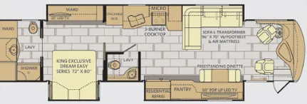 2014 Fleetwood Discovery 40E - Floor plan