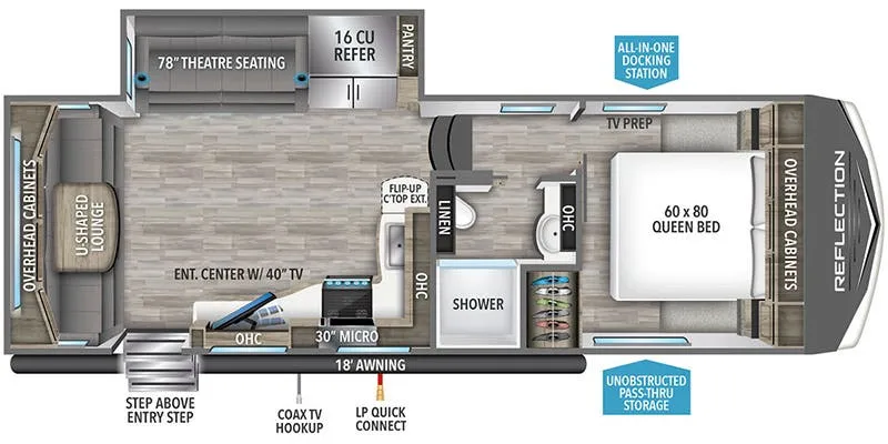 2024 Grand Design Reflection 150 Series 260RD floor plan