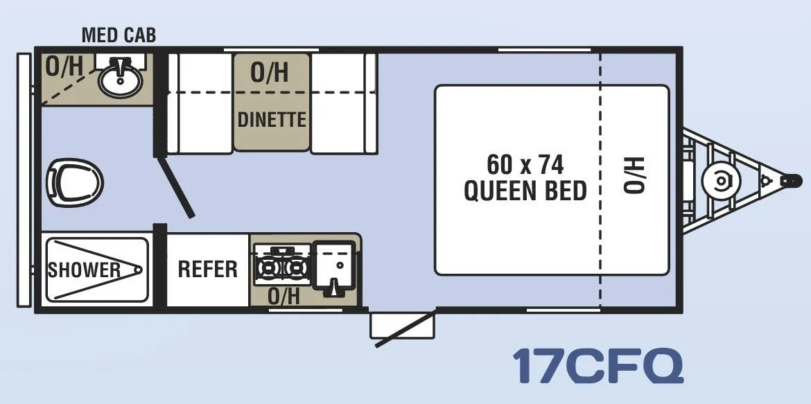 Coachmen Clipper Cadet 17CFQ floor plan