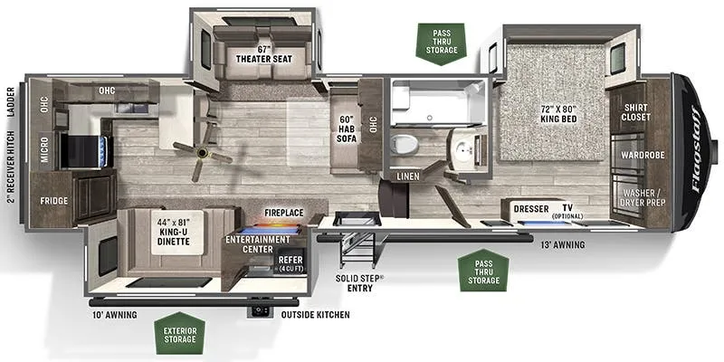 Forest River Flagstaff Classic Super Lite 8529RKSB floor plan