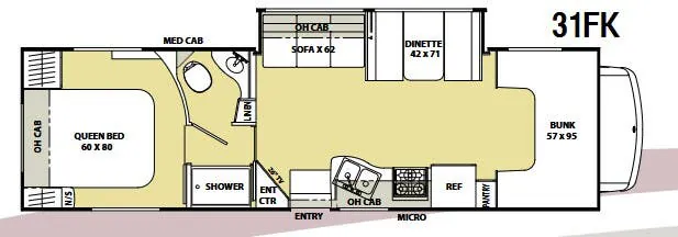 Coachmen Freelander 31FK floor plan