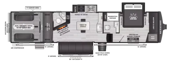 Keystone Fuzion 373 floor plan