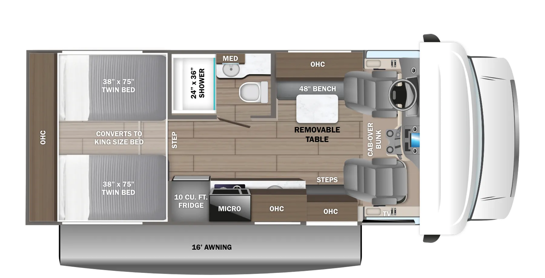 2025 Jayco Redhawk SE 22TF - Floor plan