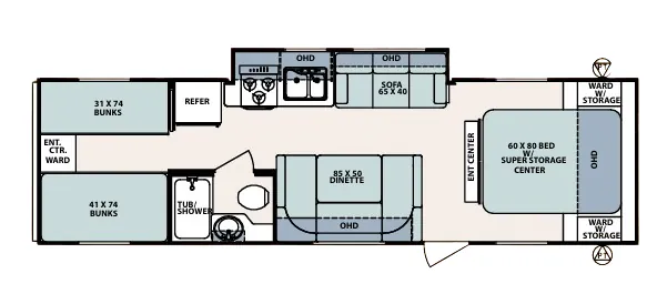 Forest River Surveyor SV-294 floor plan