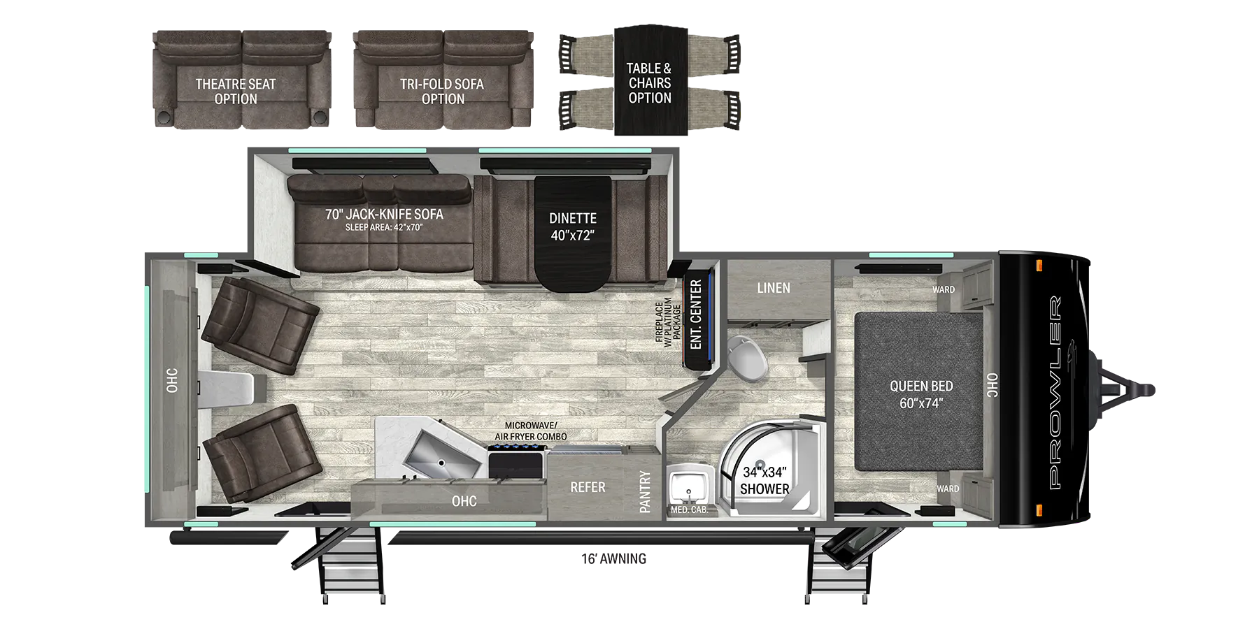 Heartland Prowler 2601RLS floor plan