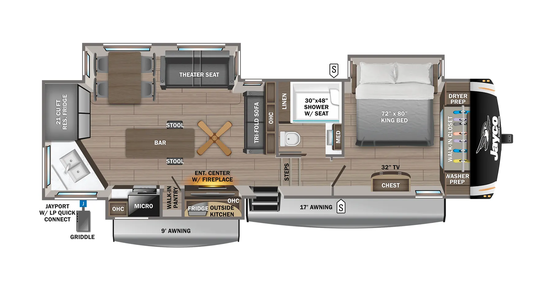 Jayco Eagle 319MLOK floor plan