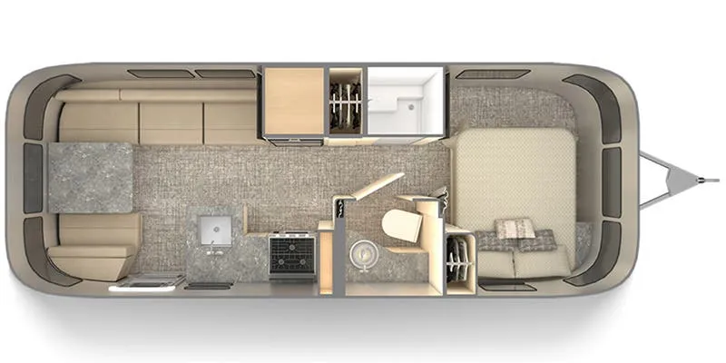 2024 Airstream Flying Cloud 25FB - Floor plan