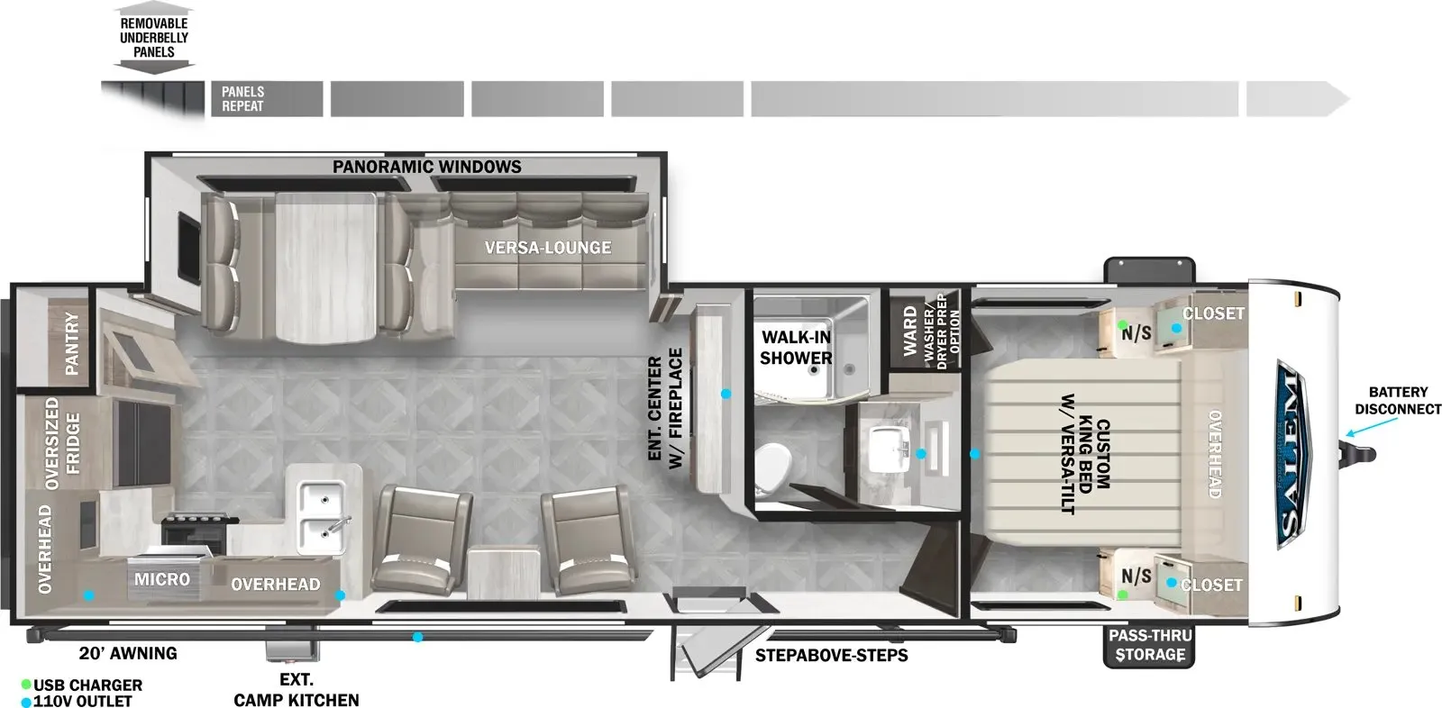 2024 Forest River Salem 27RK - Floor plan