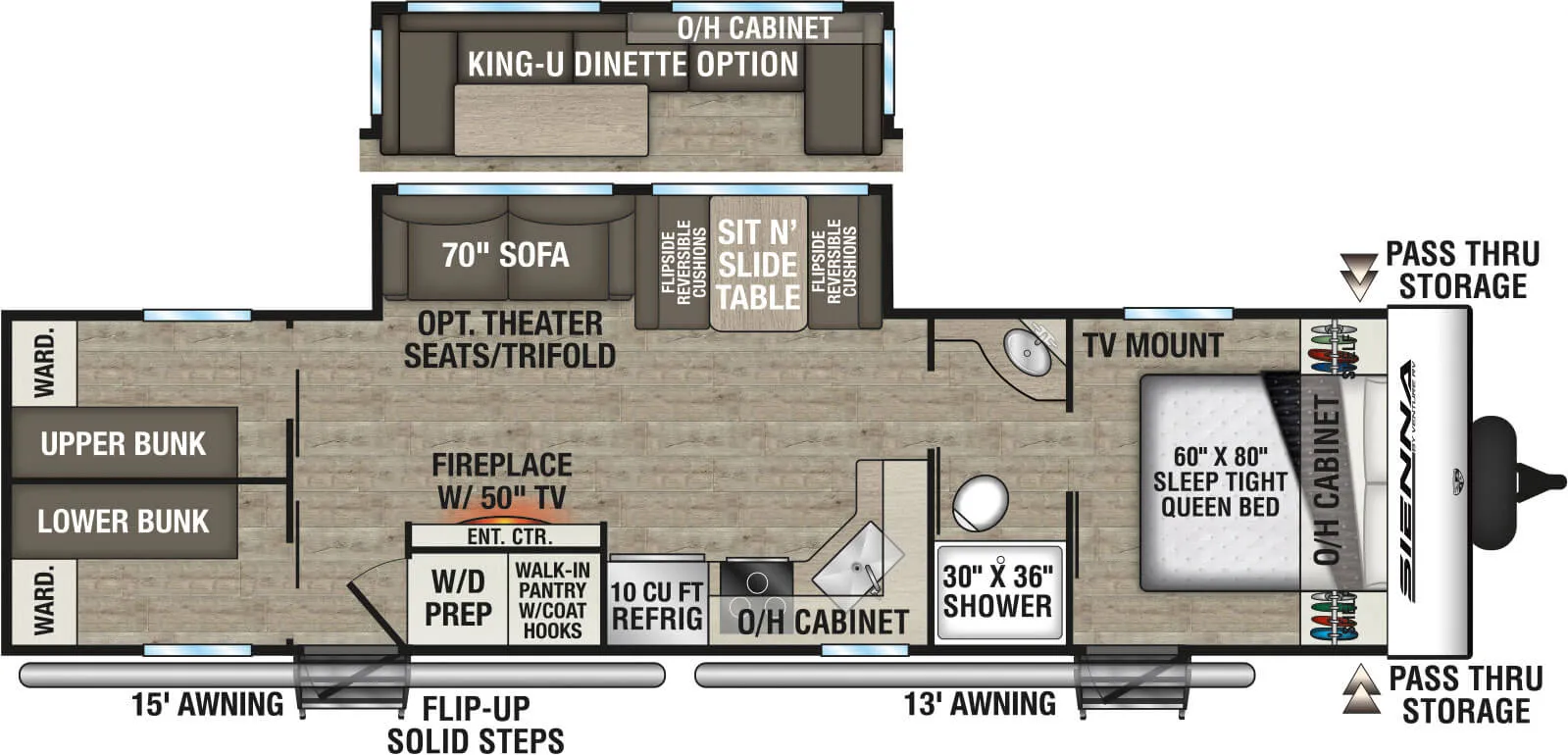 2026 VENTURE RV SIENNA 311VDB - Floor plan