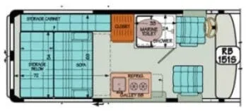 Sportsmobile Promaster 151S floor plan