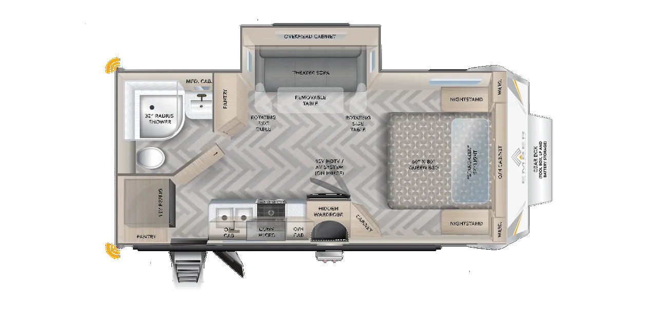 2023 Ember RV Touring Edition 20FB - Floor plan