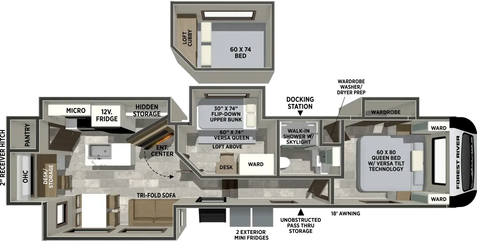 Forest River Impression 315MB floor plan