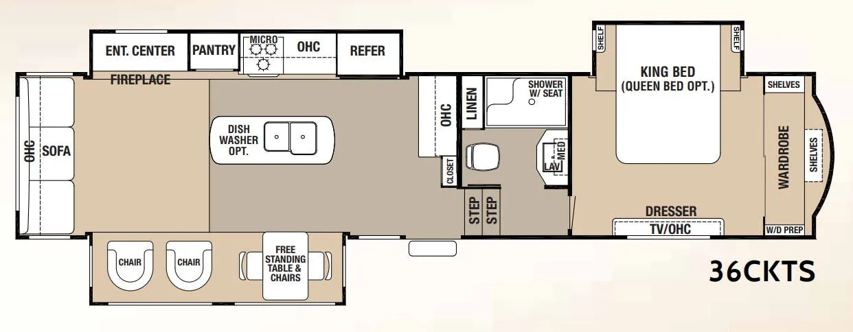 Forest River Cedar Creek Hathaway Edition 36CKTS floor plan