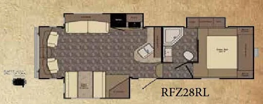 2015 CrossRoads ReZerve RFZ28RL - Floor plan