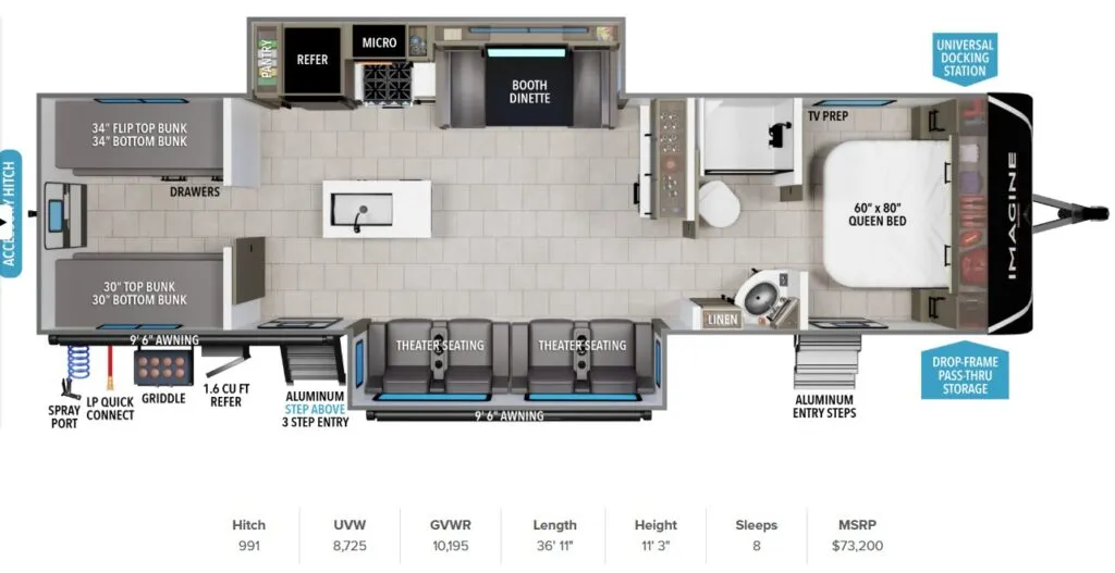 2026 Grand Design Imagine 3210BH floor plan