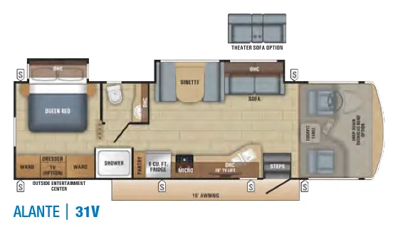 Jayco Alante 31V floor plan