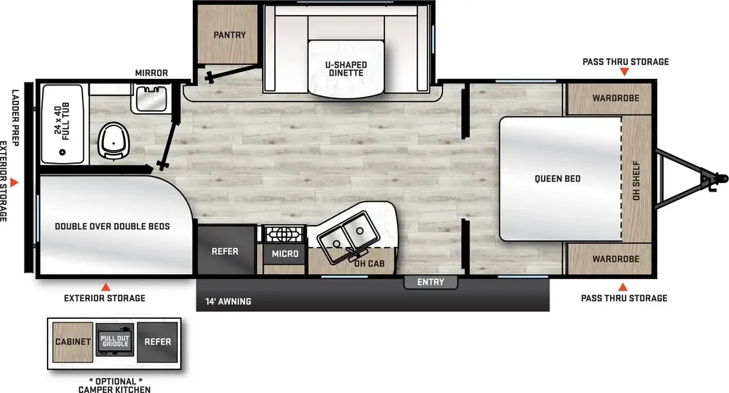 2027 Coachmen Catalina Summit 231BHS floor plan
