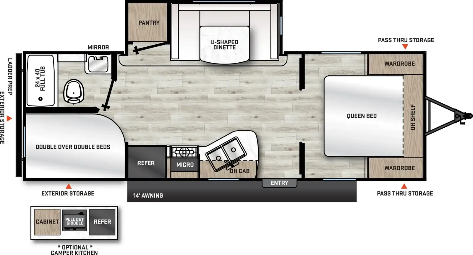 2027 Coachmen Catalina Summit 231BHS - Floor plan
