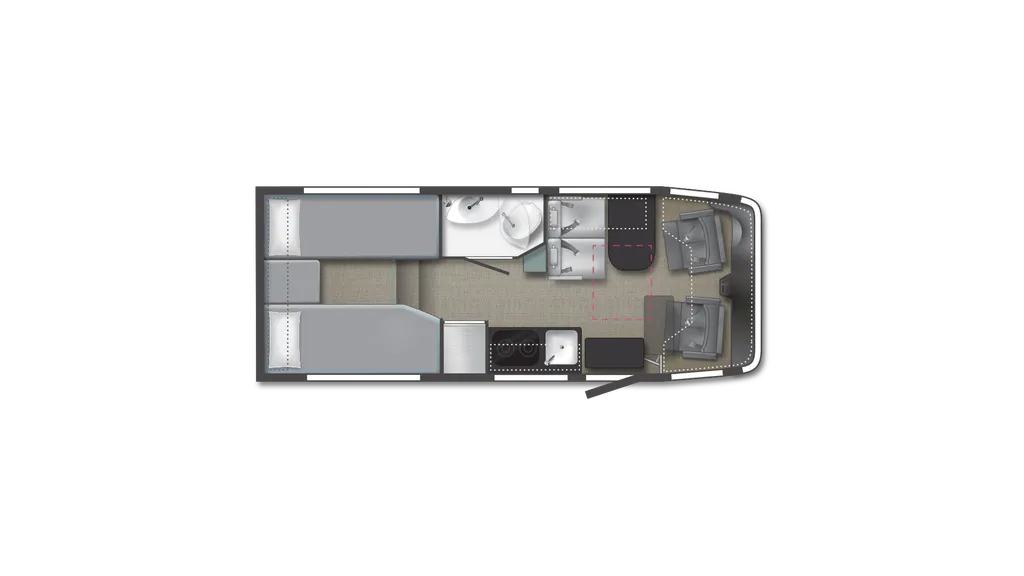 2024 Winnebago EKKO 22A floor plan