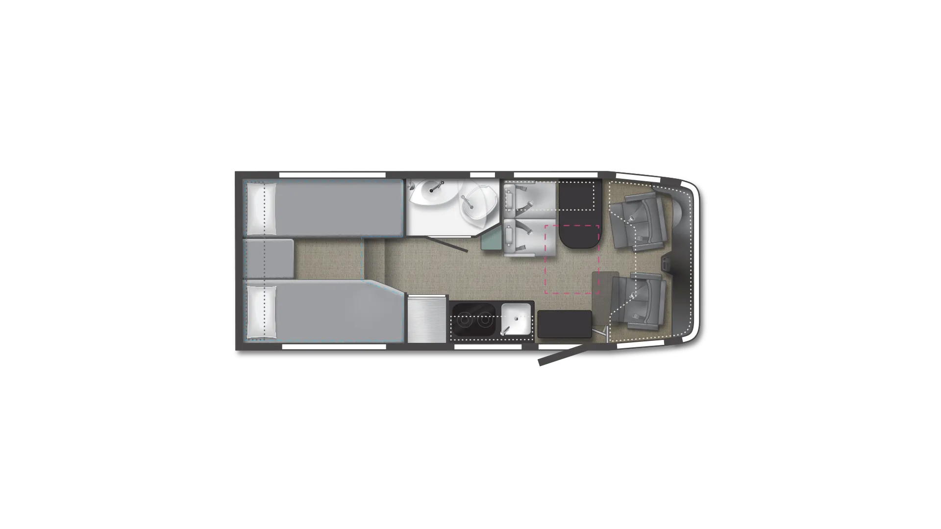 2024 Winnebago EKKO 22A - Floor plan