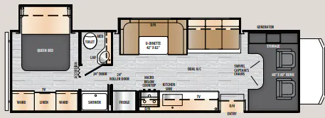2023 East to West Entrada 2900DS - Floor plan