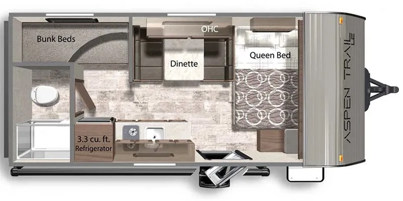 2022 Dutchmen Aspen Trail LE 1950BH - Floor plan