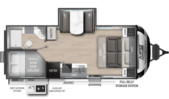 Cruiser RV MPG 2200BH floor plan
