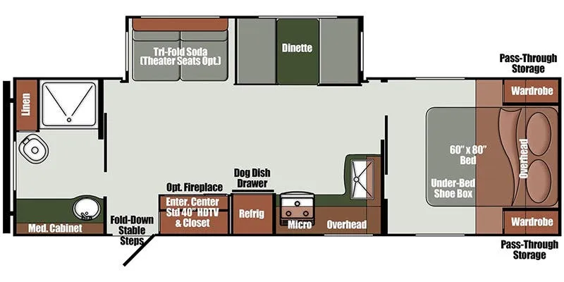 Gulf Stream Gulf Breeze Luxury 258RB floor plan