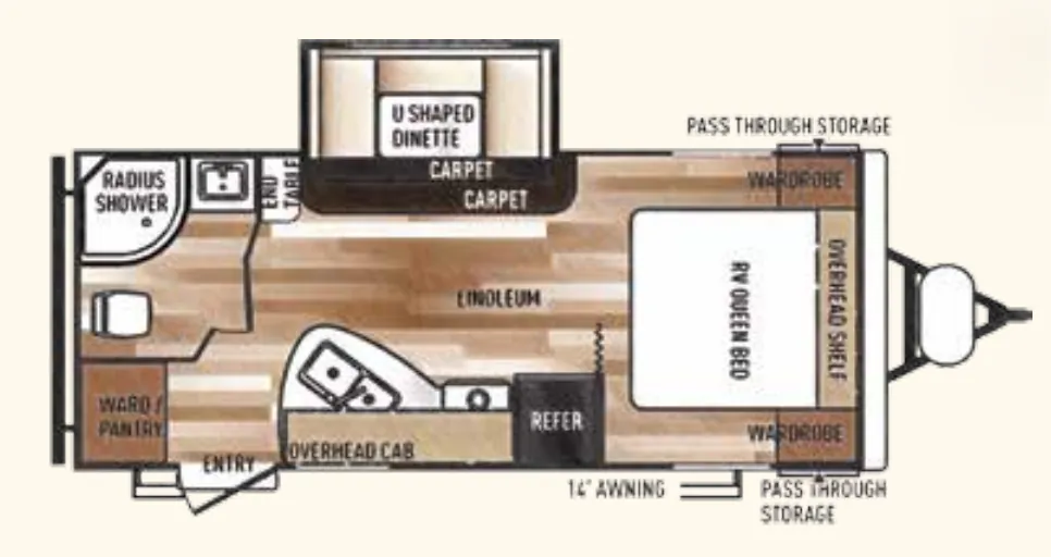 Forest River Salem 21RBS floor plan