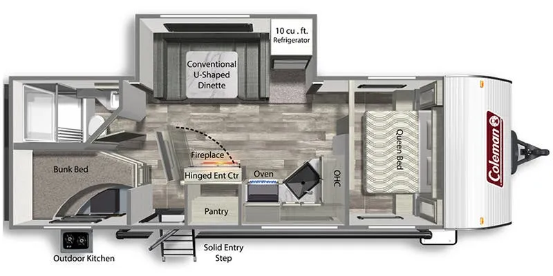 2023 Dutchmen Coleman Lantern 242BH - Floor plan