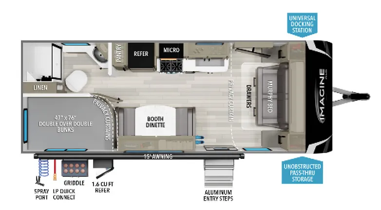 Grand Design Imagine XLS 21BHE floor plan