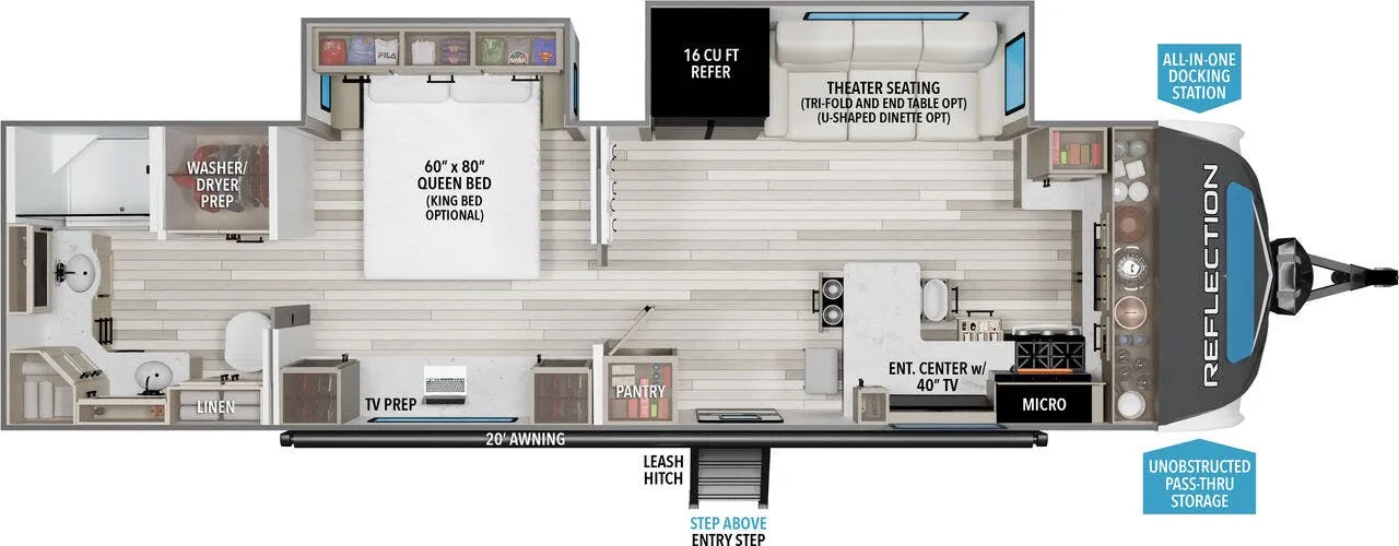2025 Grand Design Reflection 322FKTS - Floor plan