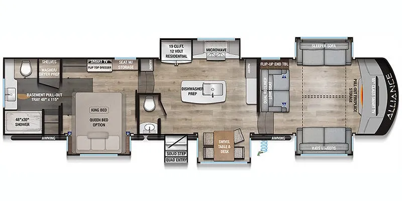 2026 Alliance RV Paradigm 385FL floor plan
