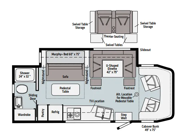 Winnebago View 24D floor plan